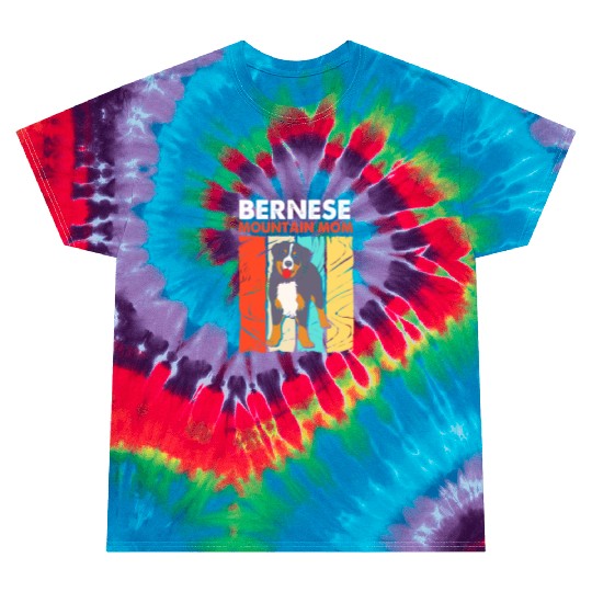 Retro Vintage Berner Mountain Mom Bernese Dog Tie Dye T Shirts