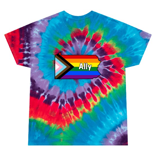 Pennsylvania Pride Ally Progress Flag Tie Dye T Shirts