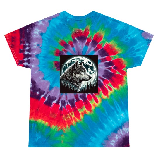 Nature Moon Alpha Cute Wolf Moon nature Tie Dye T Shirts
