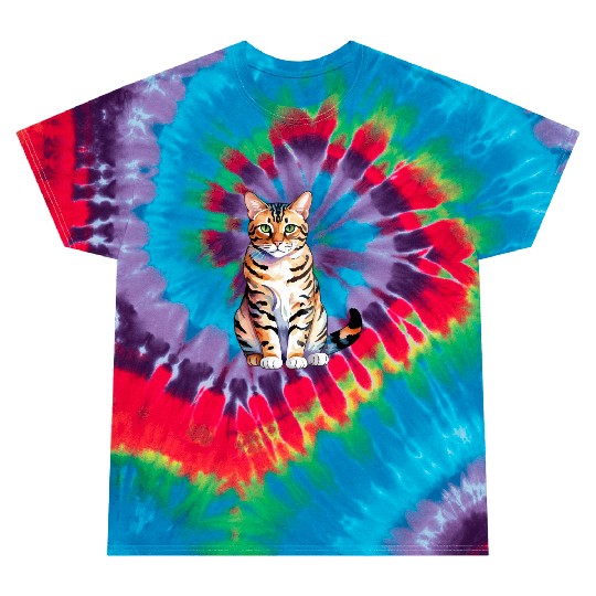 Leopard Cat Watercolor Tie Dye T Shirts