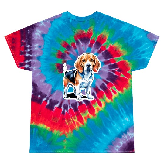 Beagle Watercolor Tie Dye T Shirts