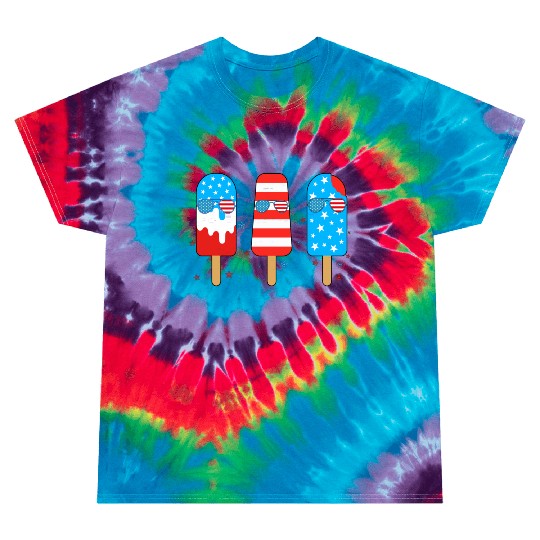 July Popsicle Toddler American Tie Dye T Shirts