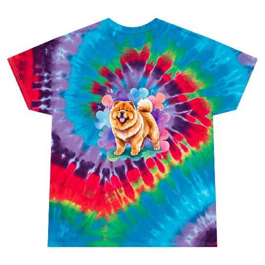 Chow Chow Watercolor Tie Dye T Shirts