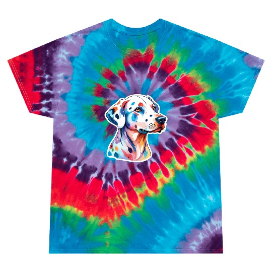 Dalmatian Dog Watercolor Tie Dye T Shirts