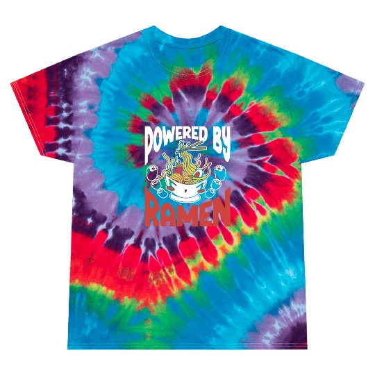Powered By Ramen Anime Japanese Soup Cup Noodle Tie Dye T Shirts
