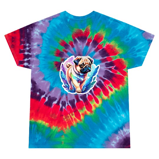 Pug Watercolor Tie Dye T Shirts