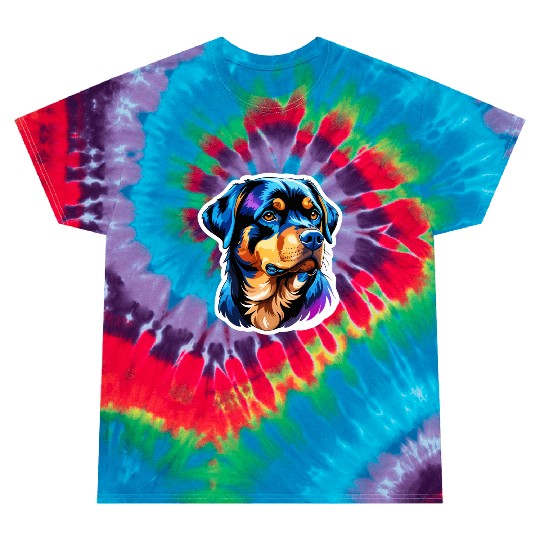 Rottweiler Watercolor Tie Dye T Shirts