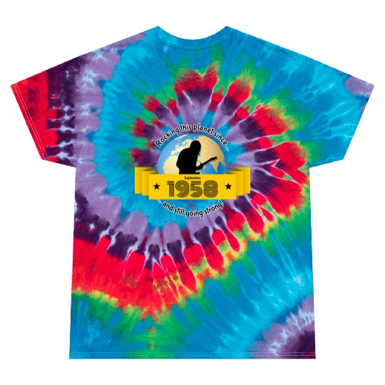 66th birthday Rocking this planet since 09/1958 Tie Dye T Shirts