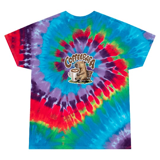 Coffeebara Capybara Coffedrinker Tie Dye T Shirts