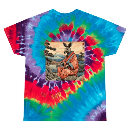 Retro Kangaroo Prank Design Tie Dye T Shirts