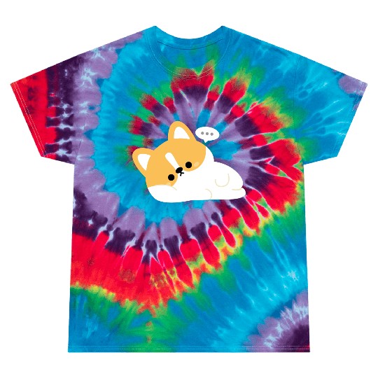 Tired Corgi Tie Dye T Shirts