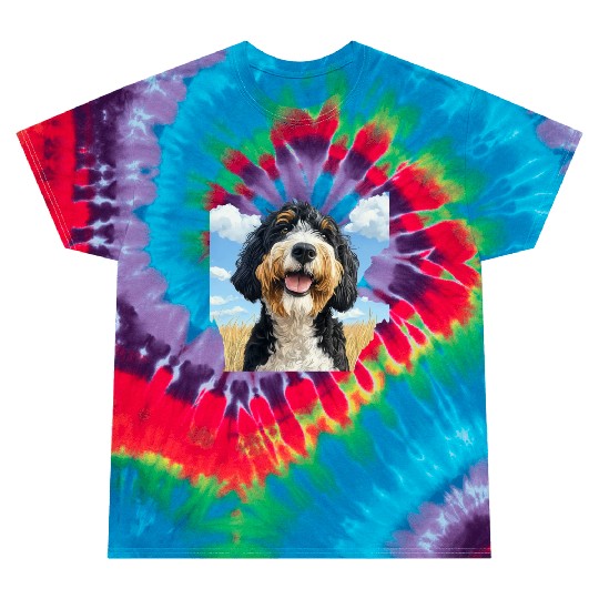Bernedoodle Field Nature Bernedoodle Watercolor 2 Tie Dye T Shirts