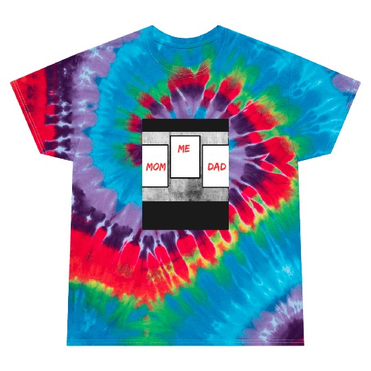 Family Love Trio: Mom, Me, and Dad Frames Tie Dye T Shirts