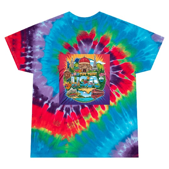 USA TOUR Tie Dye T Shirts