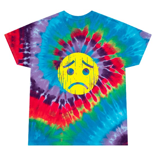 Depressed Emoticon Tie Dye T Shirts