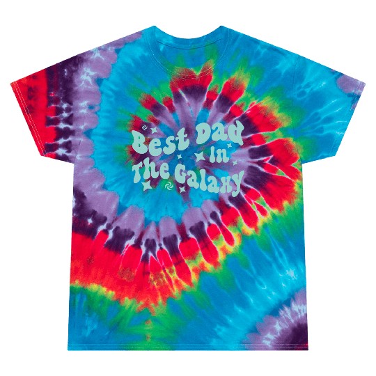 best dad in the galaxy logo father day gift dad Tie Dye T Shirts