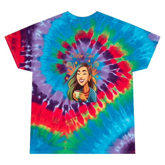 Coffee Time Bliss Tie Dye T Shirts