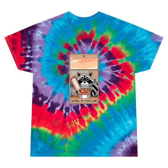 Wheel of Fortune Raccoons Tarot Card Tie Dye T Shirts