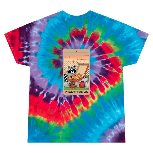 Wheel of Fortune Raccoons Tarot Card Tie Dye T Shirts
