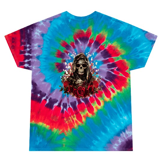 Santa Muerte Folk Saint Tie Dye T Shirts