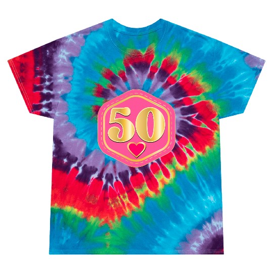 50th Anniversary - Heart Number Tie Dye T Shirts