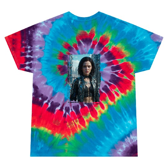 Portrait of a sci-fi cyberpunk girl Tie Dye T Shirts