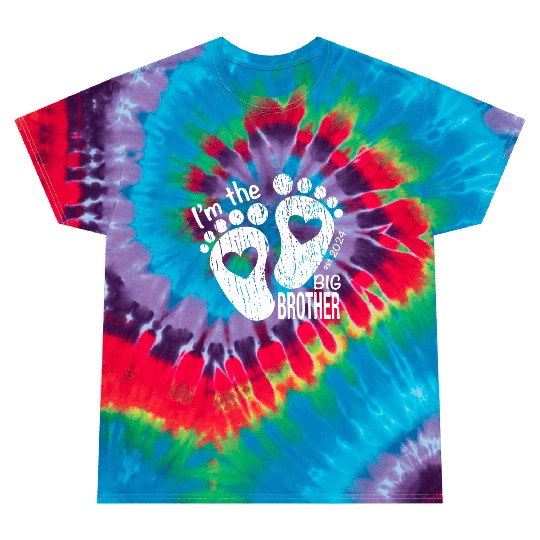 I’m the big brother -newborn sibling design Tie Dye T Shirts