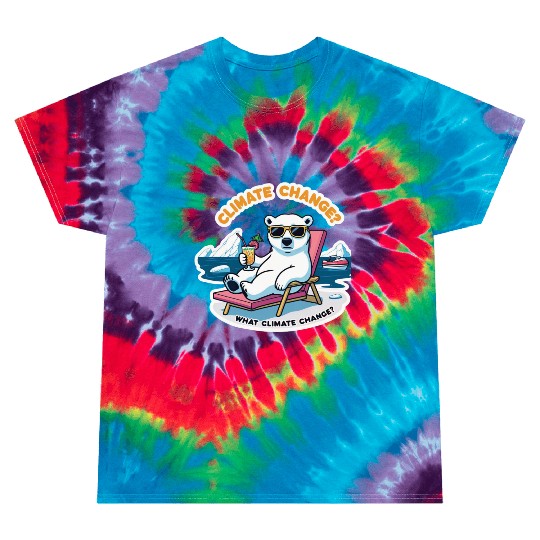 Climate Change Awareness: Relaxing Polar Bear Tie Dye T Shirts