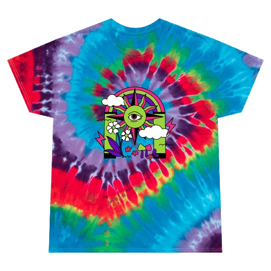 Pink ve Green Psychedelic I Need Space Tie Dye T Shirts