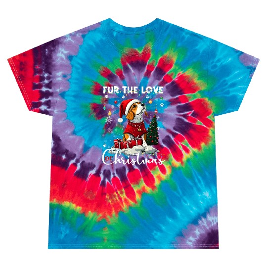 Beagle Christmas Tree Lights Decorations Dog Lover Tie Dye T Shirts