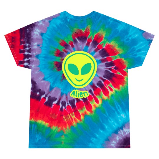 green alien Tie Dye T Shirts