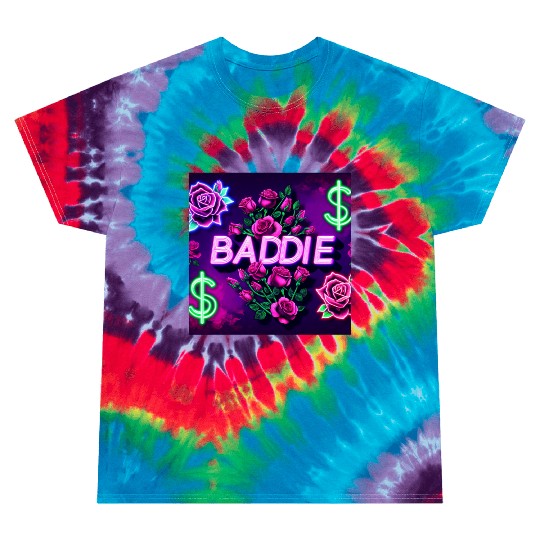 BADDIE in Neon Pink Tie Dye T Shirts