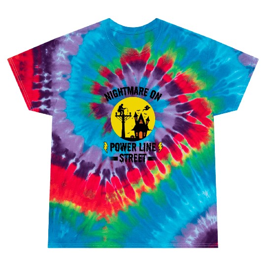 Nightmare on Power Line Street – Lineman Halloween Tie Dye T Shirts
