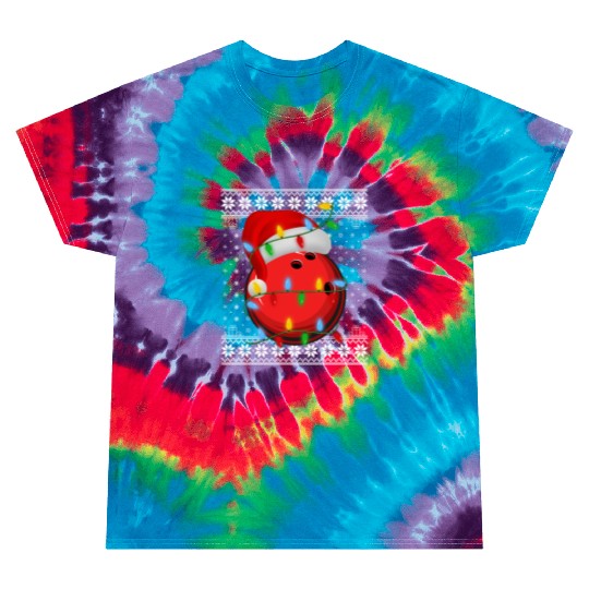 Bowling Ball Christmas Tie Dye T Shirts