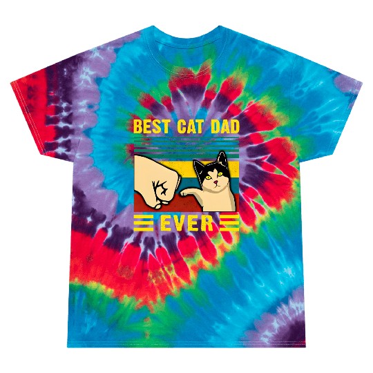 BEST CAT DAD Tie Dye T Shirts