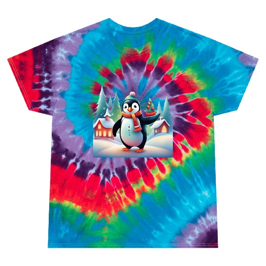 Christmas Merry Christmas For Gift Penguin Snowman Tie Dye T Shirts
