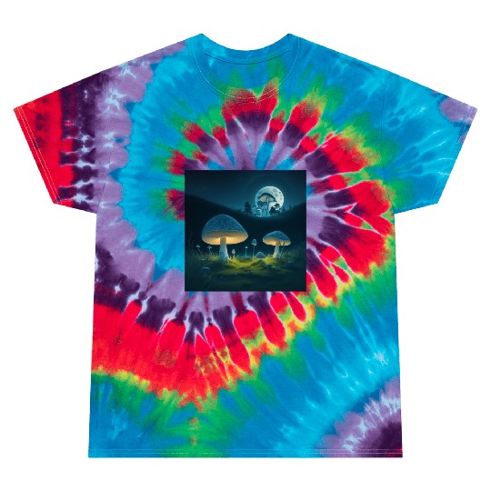 mushrooms in grass Tie Dye T Shirts