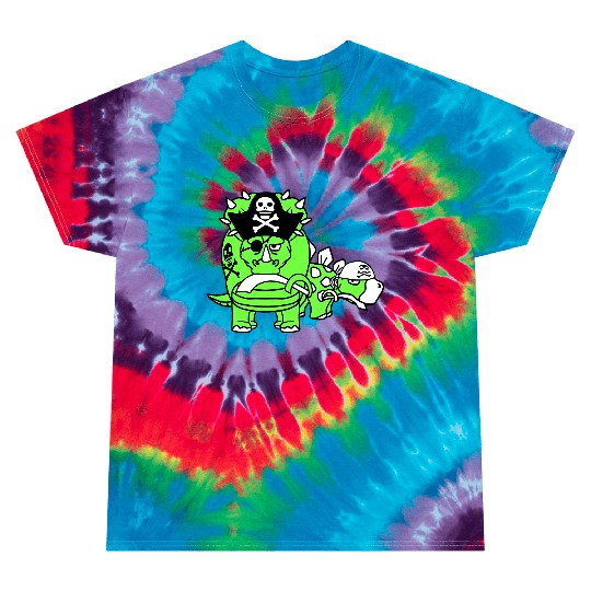Triceratops Stegosaurus 2 Dinosaur Pirates Dinos Tie Dye T Shirts
