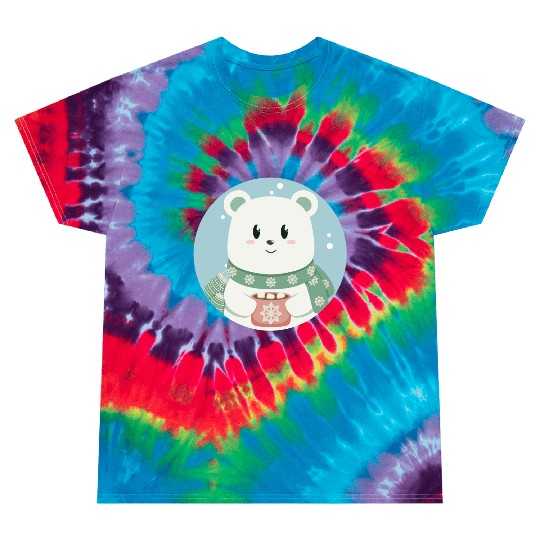 Cute polar bear in Christmas mood Tie Dye T Shirts