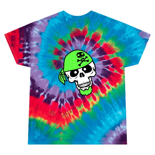 Pirate Hat Skull Skeleton Halloween Head Scarf Fun Tie Dye T Shirts