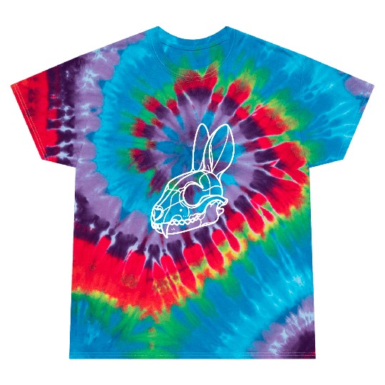 Minimalistic Vector Rabbit Skull Kids Drawing Tie Dye T Shirts