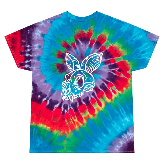 Minimalistic Vector Rabbit Skull Kids Drawing Tie Dye T Shirts