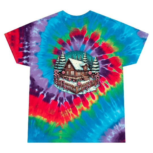 Candy Cane Cabin - Christmas Gifts Tie Dye T Shirts