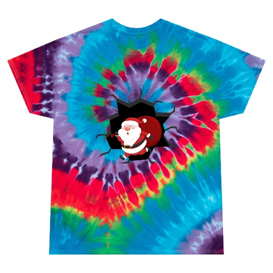Santa's Surprise Entrance Tie Dye T Shirts