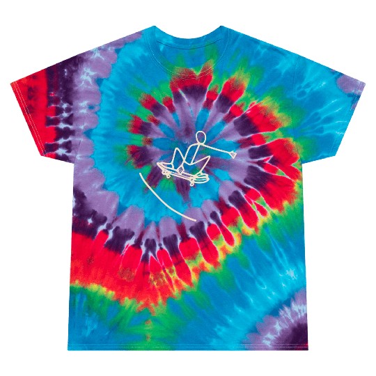 Skater skating on skateboard Tie Dye T Shirts