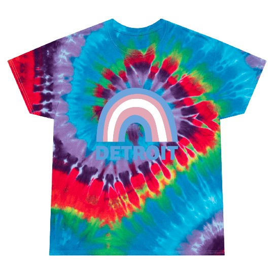 Detroit Transgender Flag Tie Dye T Shirts