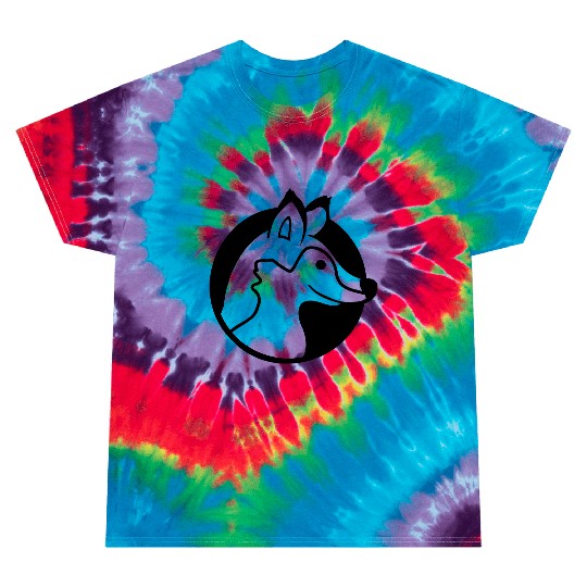 Red Fox in a Hole Wild Animal Looks Cool Face Head Tie Dye T Shirts