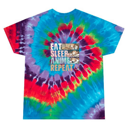 Eat Sleep Anime Repeat Funny Otaku Tie Dye T Shirts