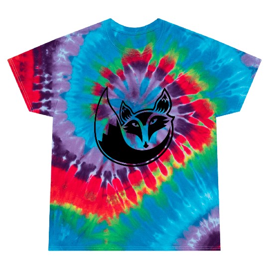 Red Fox Wild Forest Animal Cool Cute Logo Symbol Tie Dye T Shirts