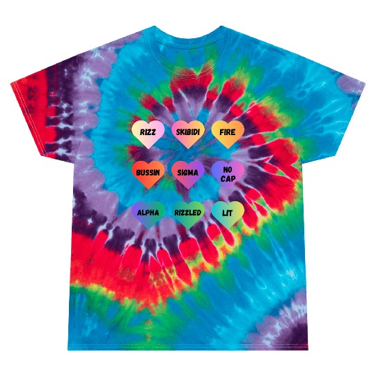 Skibidi Valentine's Day - Funny Valentine's Day Tie Dye T Shirts